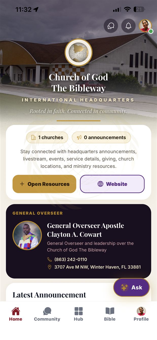 Custom app home screen